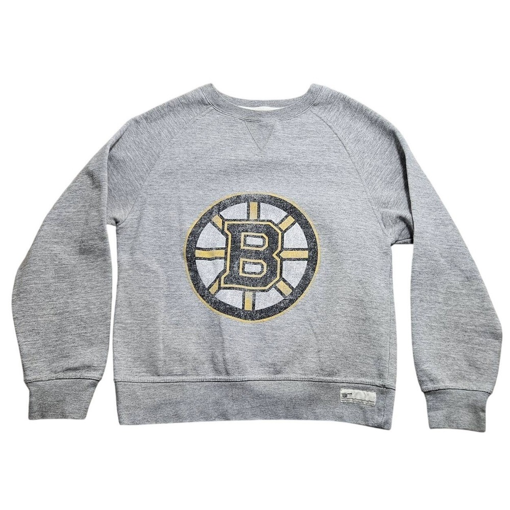 Old Time Hockey Boston Bruins Causeway Collection Sweatshirt Mens Small Gray NHL